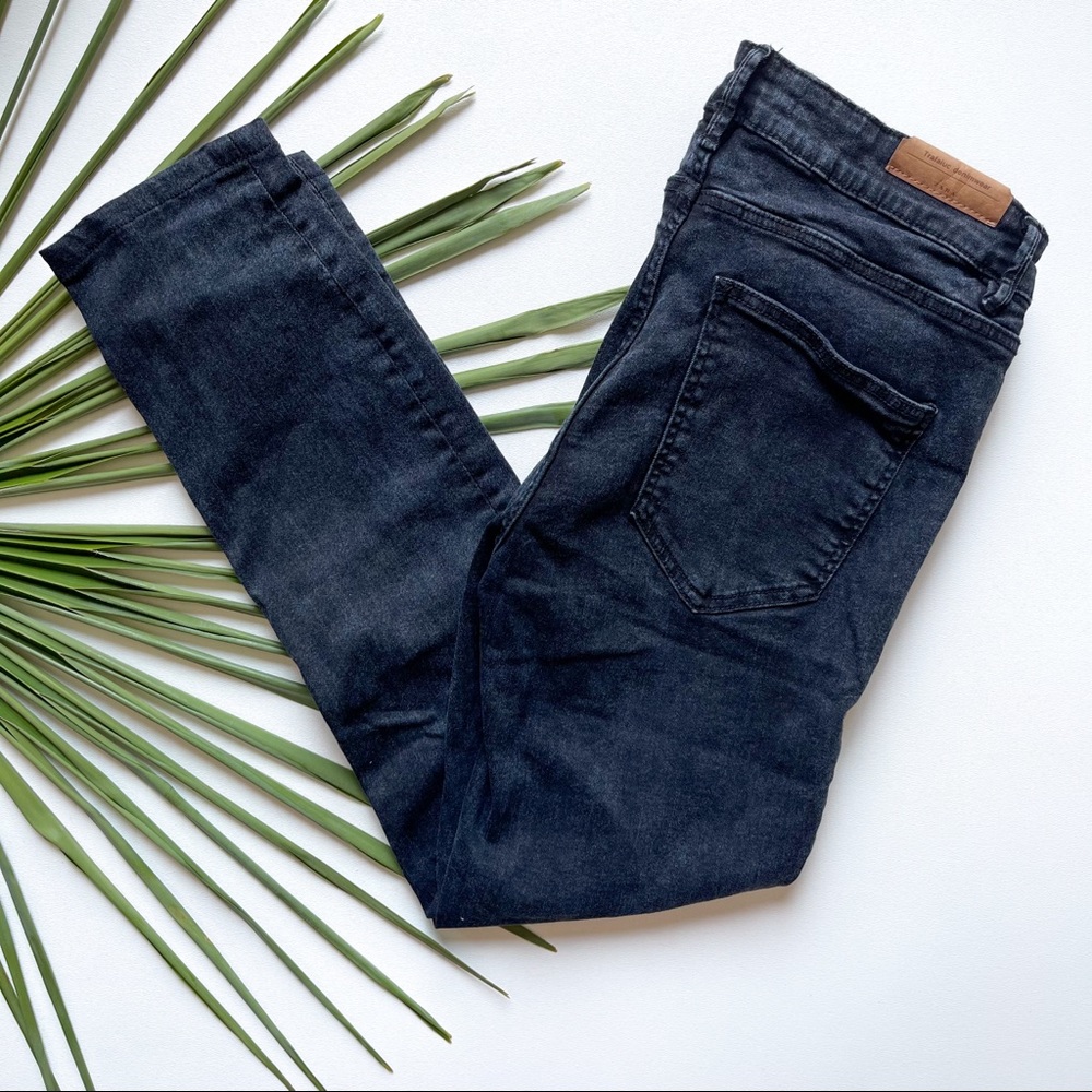ZARA TRAFALUC DISTRESSED CROP SKINNY JEANS 6